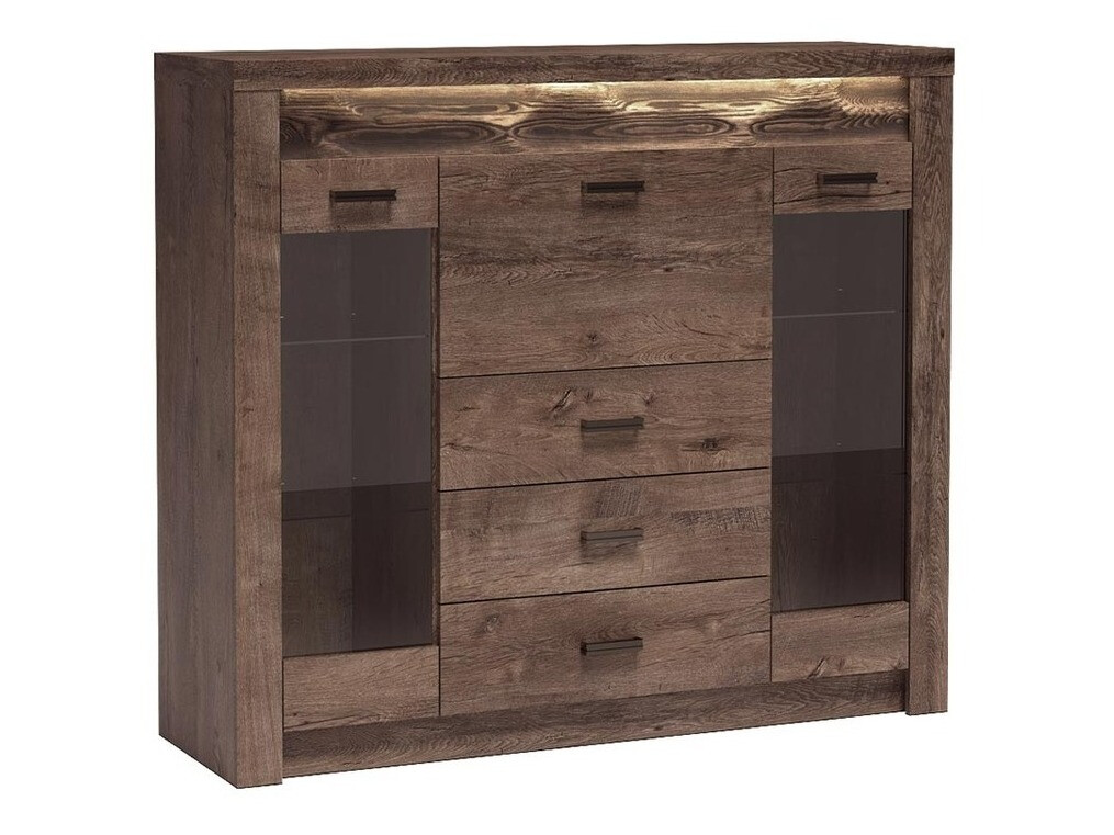 Chest of drawers Serfeno 105 (Dark ash)