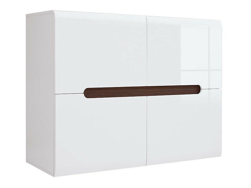 Sideboard Serveso 106 (White + Glossy white)