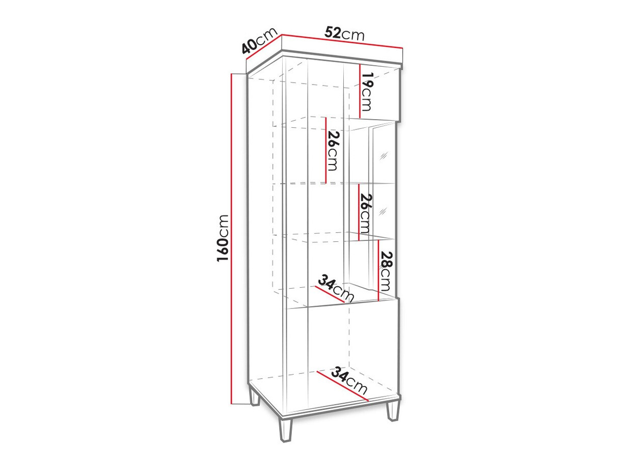 Bookcase Florem II (White + Glossy white)