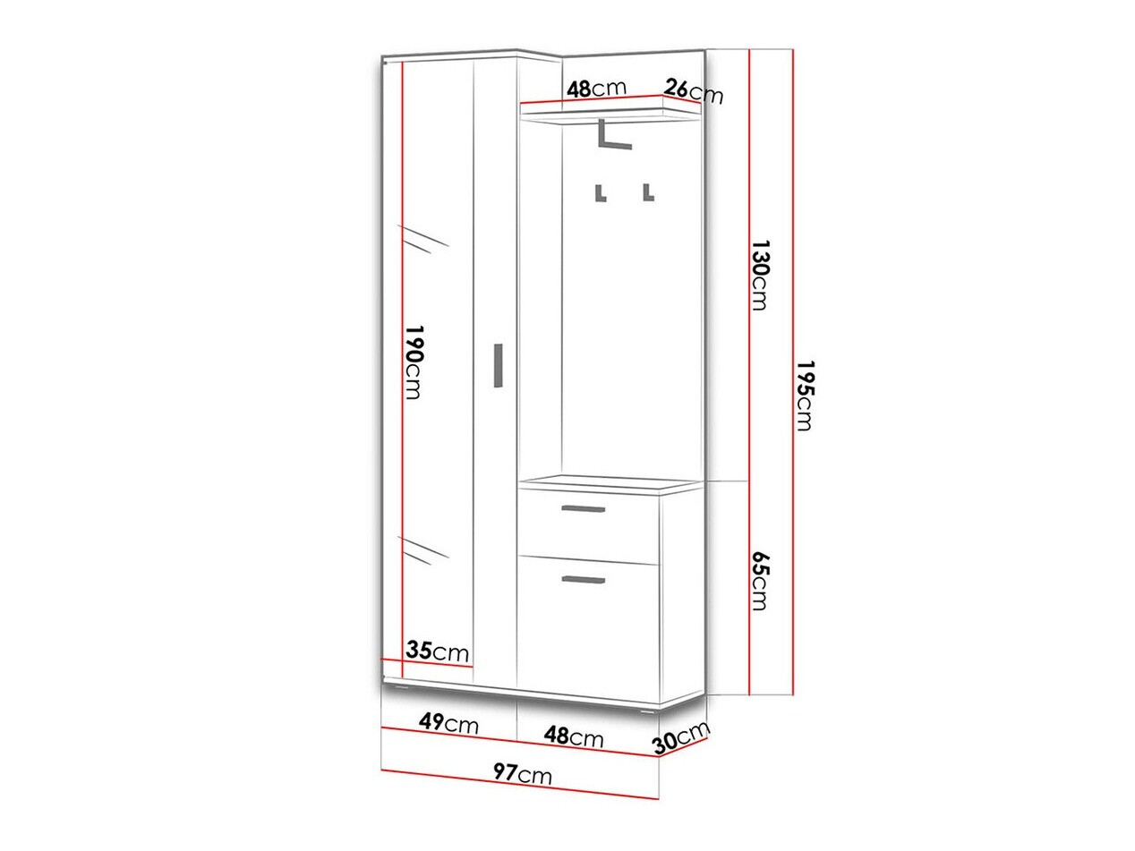 Hallway set Pavo (Trufel + White)