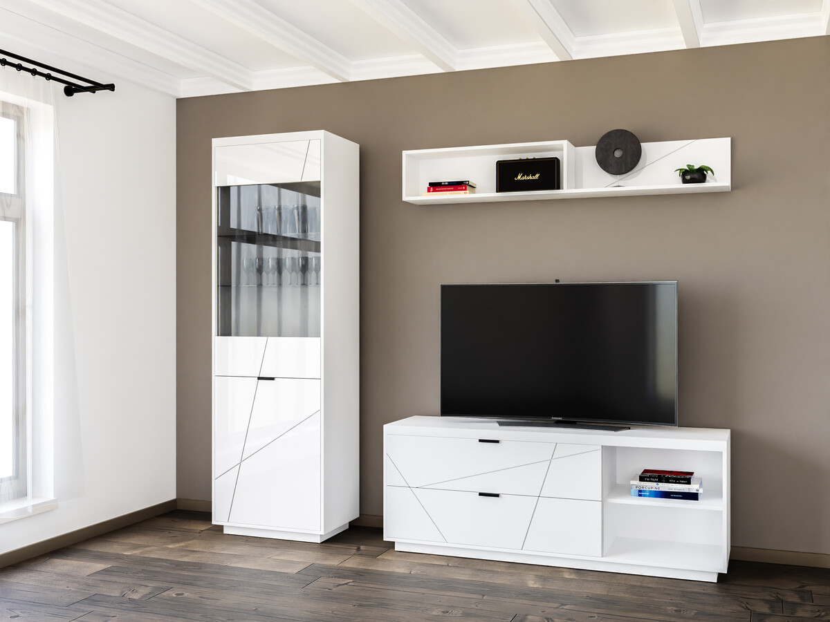 Living room set Fivale 113 (Glossy white + White)