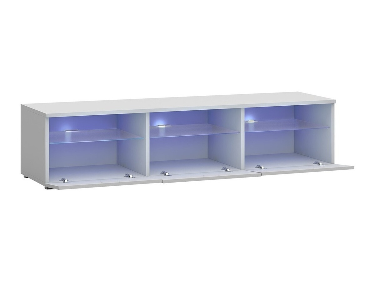 TV stand Uva I (White + Glossy white)