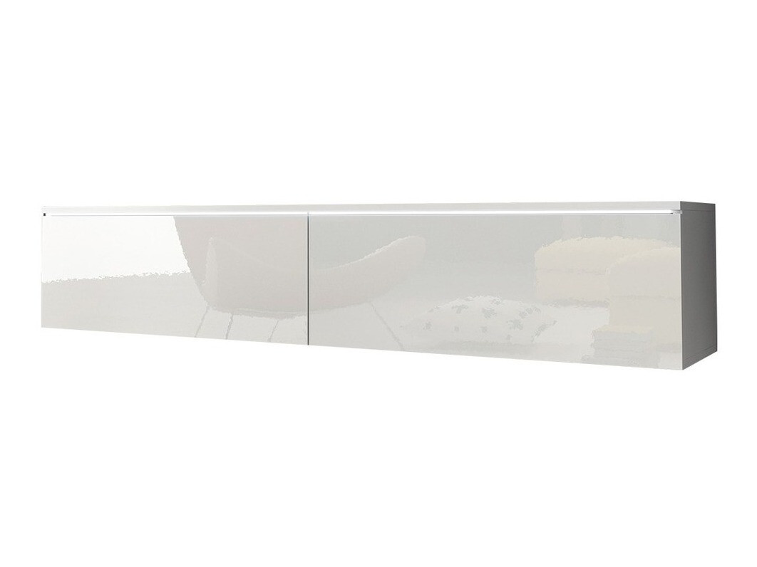 TV stand Scientia (White + Glossy white)