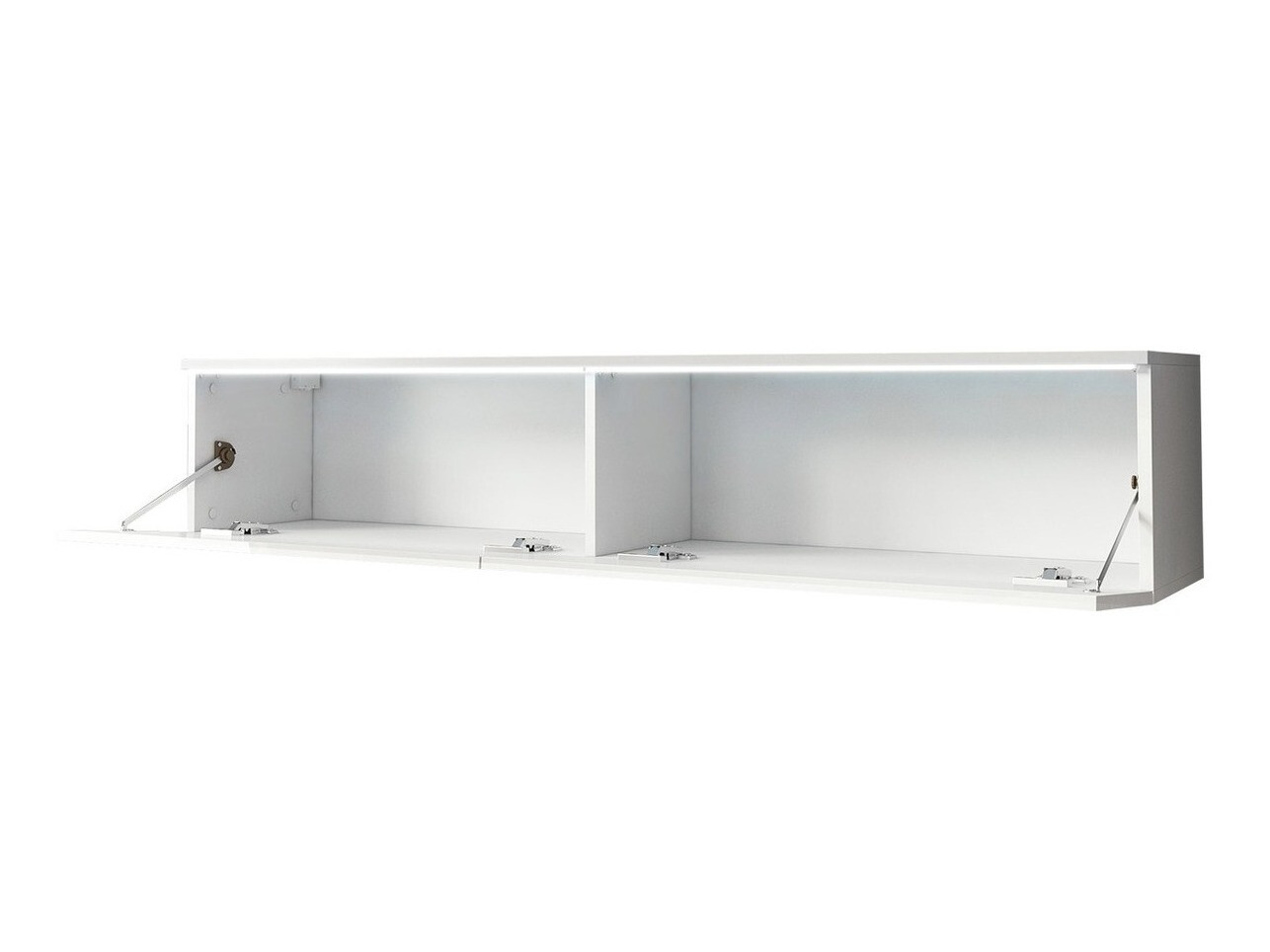 TV stand Scientia (White + Glossy white)