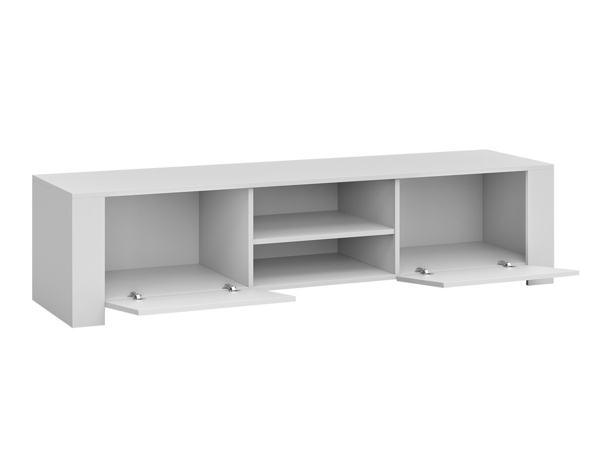 TV stand Uva II (White + Glossy white)
