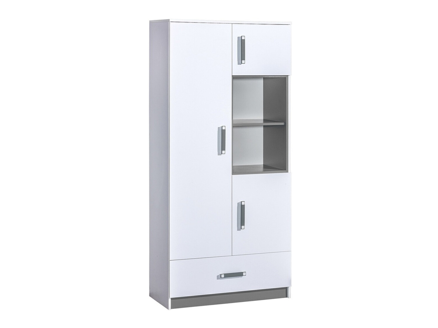 Bookcase Lorlare 113 (White + Grey)