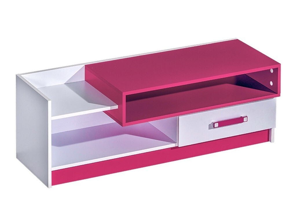 TV stand Lorlare 111 (White + Pink)