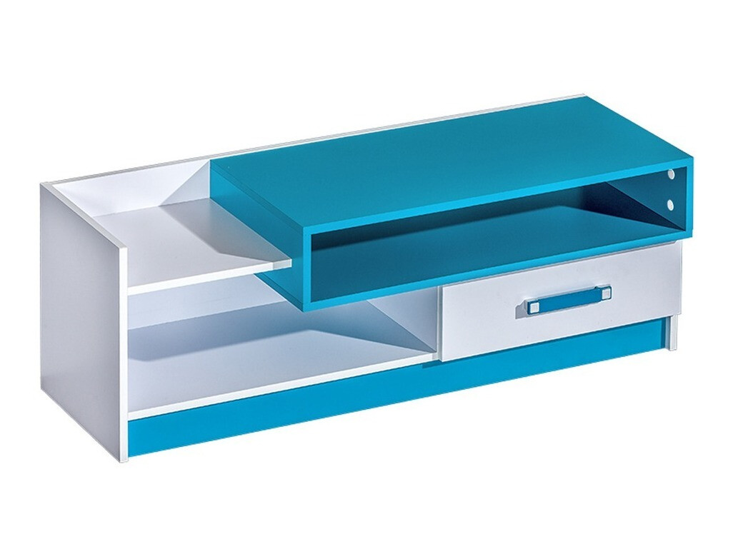 TV stand Lorlare 111 (White + Turquoise)