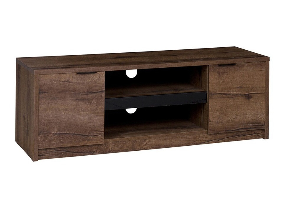TV stand Providence 123 (Monastery oak + Glossy black)