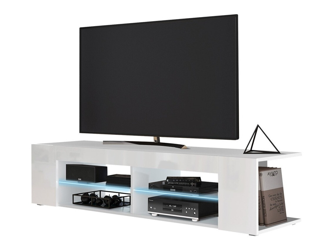 TV stand Ver (White + Glossy white)