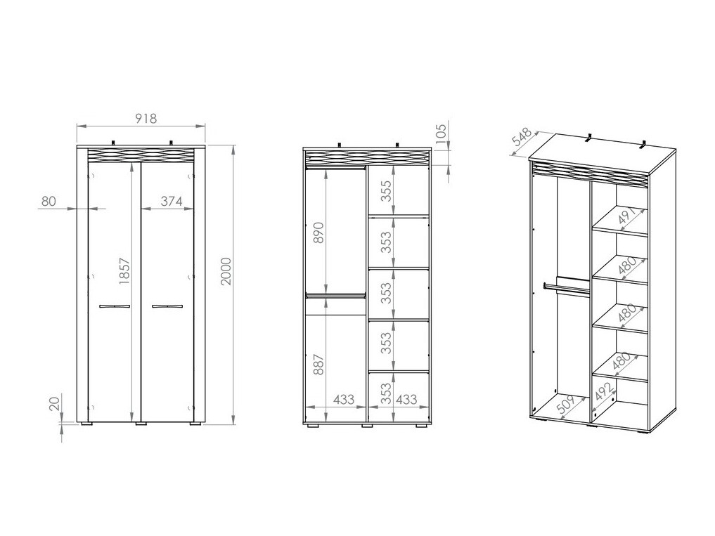 Wardrobe Flonole 100