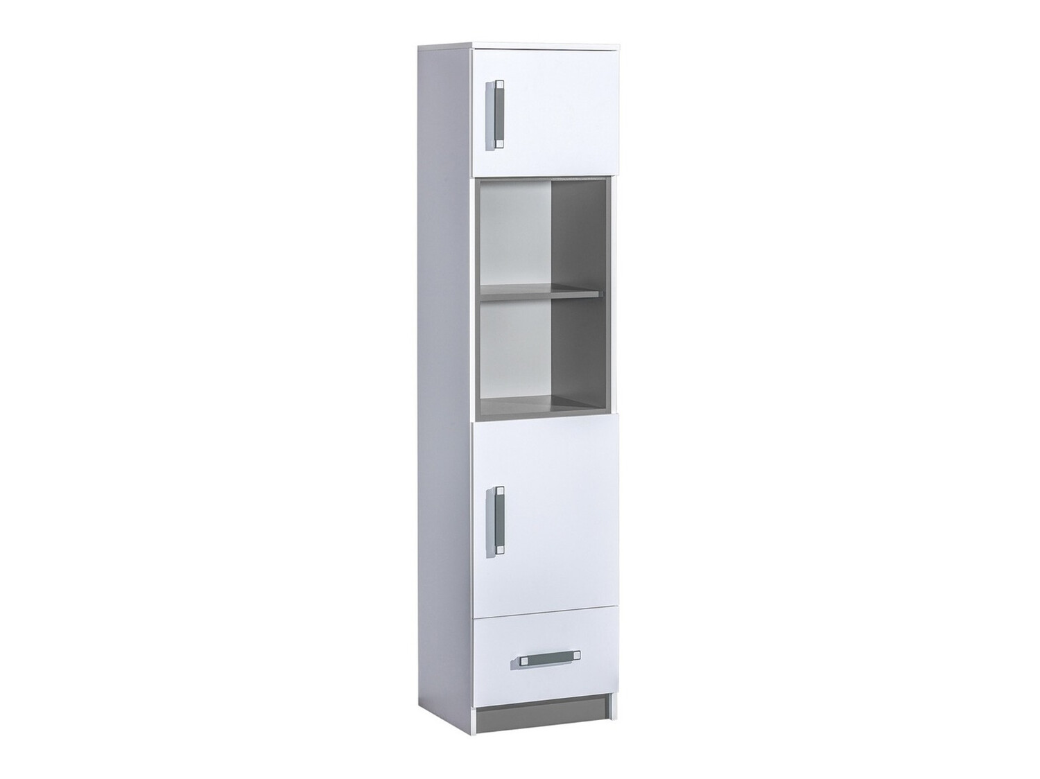 Bookcase Lorlare 102 (White + Grey)