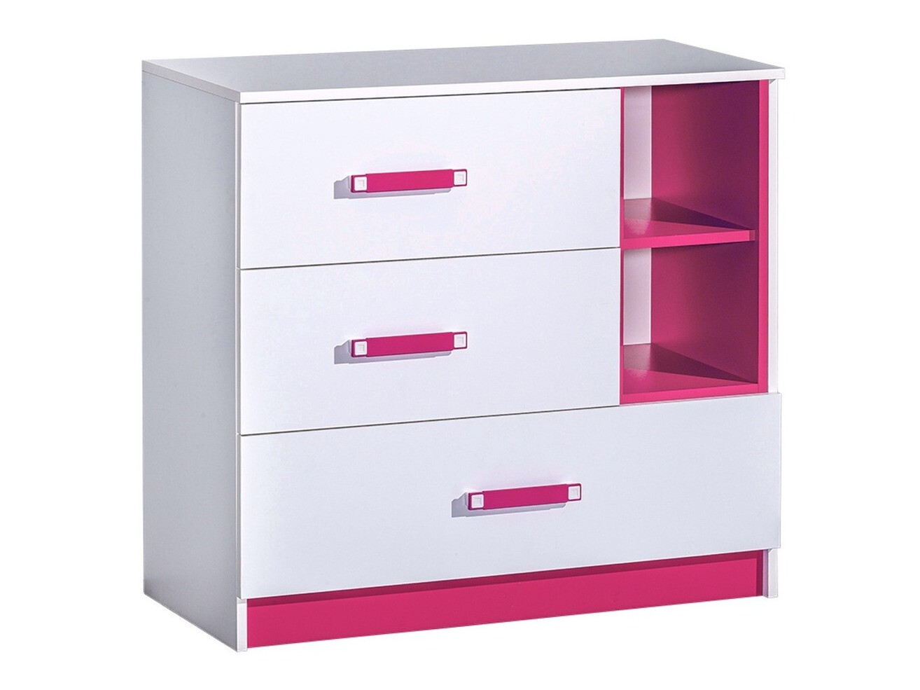 Chest of drawers Lorlare 108 (White + Pink)