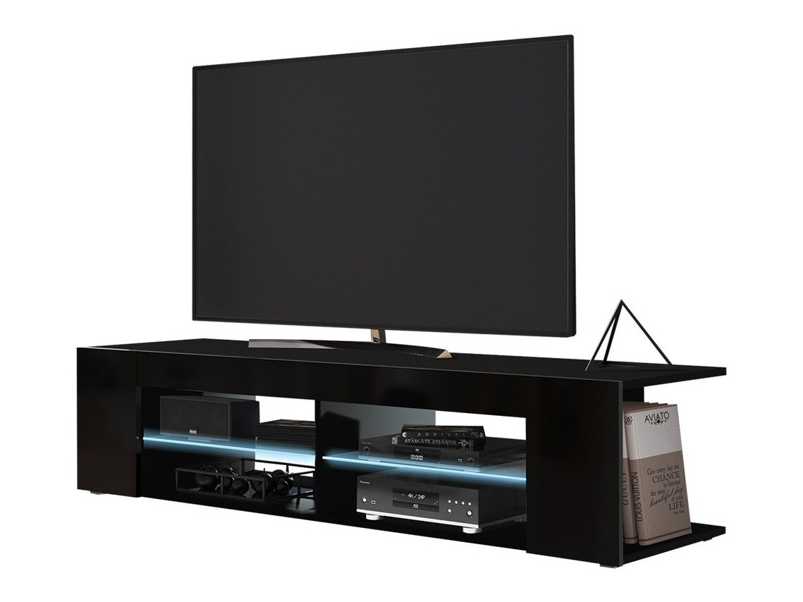 TV stand Ver I (Black + Glossy black)
