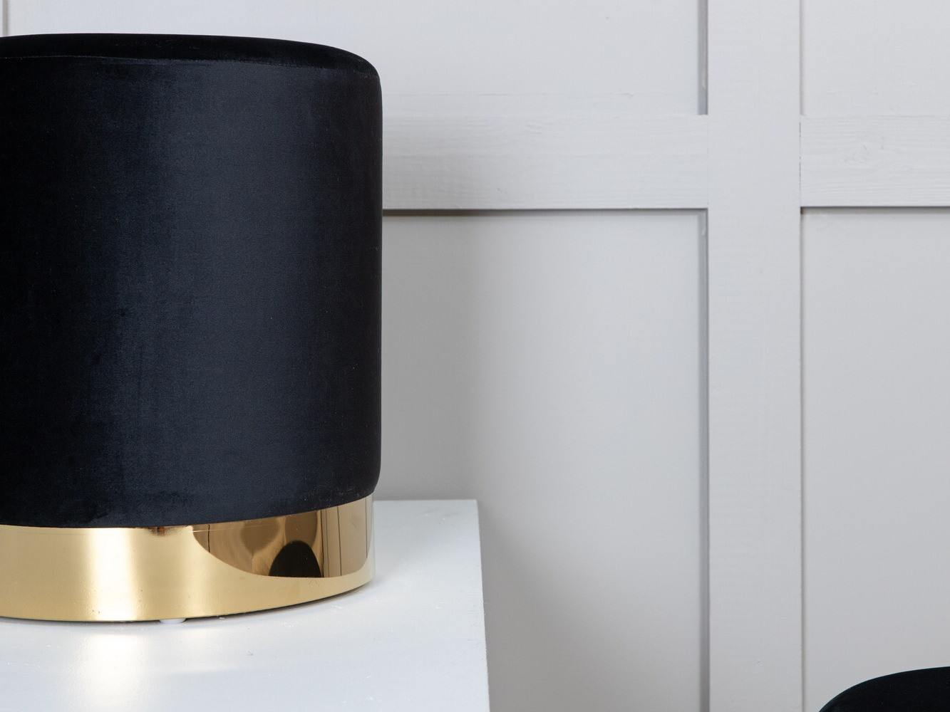 Ottoman Dallas 2936 (Black + Glossy yellow)