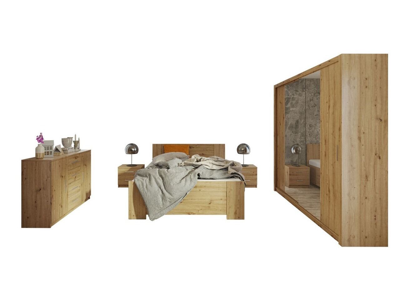 Bedroom set Catromi 115 (Artisan oak)