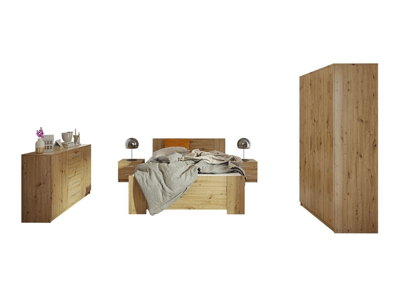 Bedroom set Catromi 122 (Artisan oak)