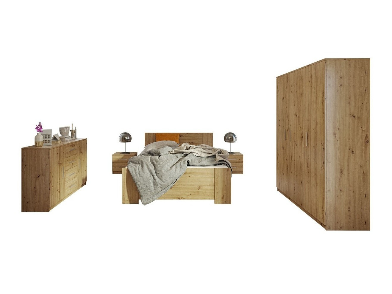 Bedroom set Catromi 123 (Artisan oak)