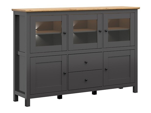 Chest of drawers Sordoro 103 (Graphite + Artisan oak)