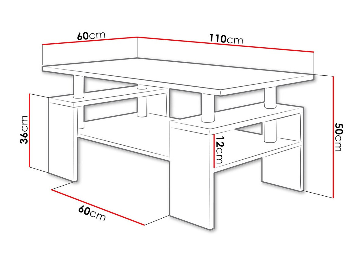 Coffee table Fortunal (White)