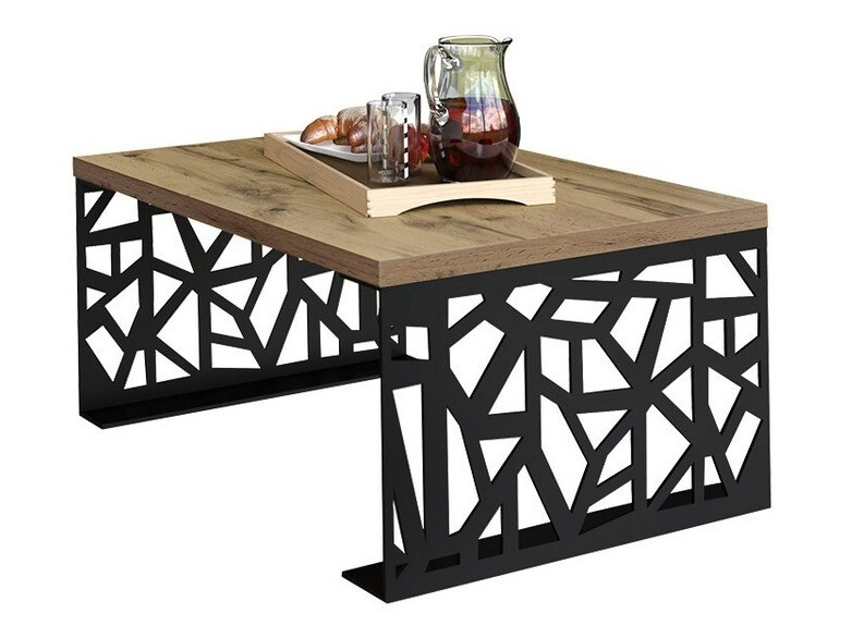 Coffee table Germantown 101 (Matte black + Oak)