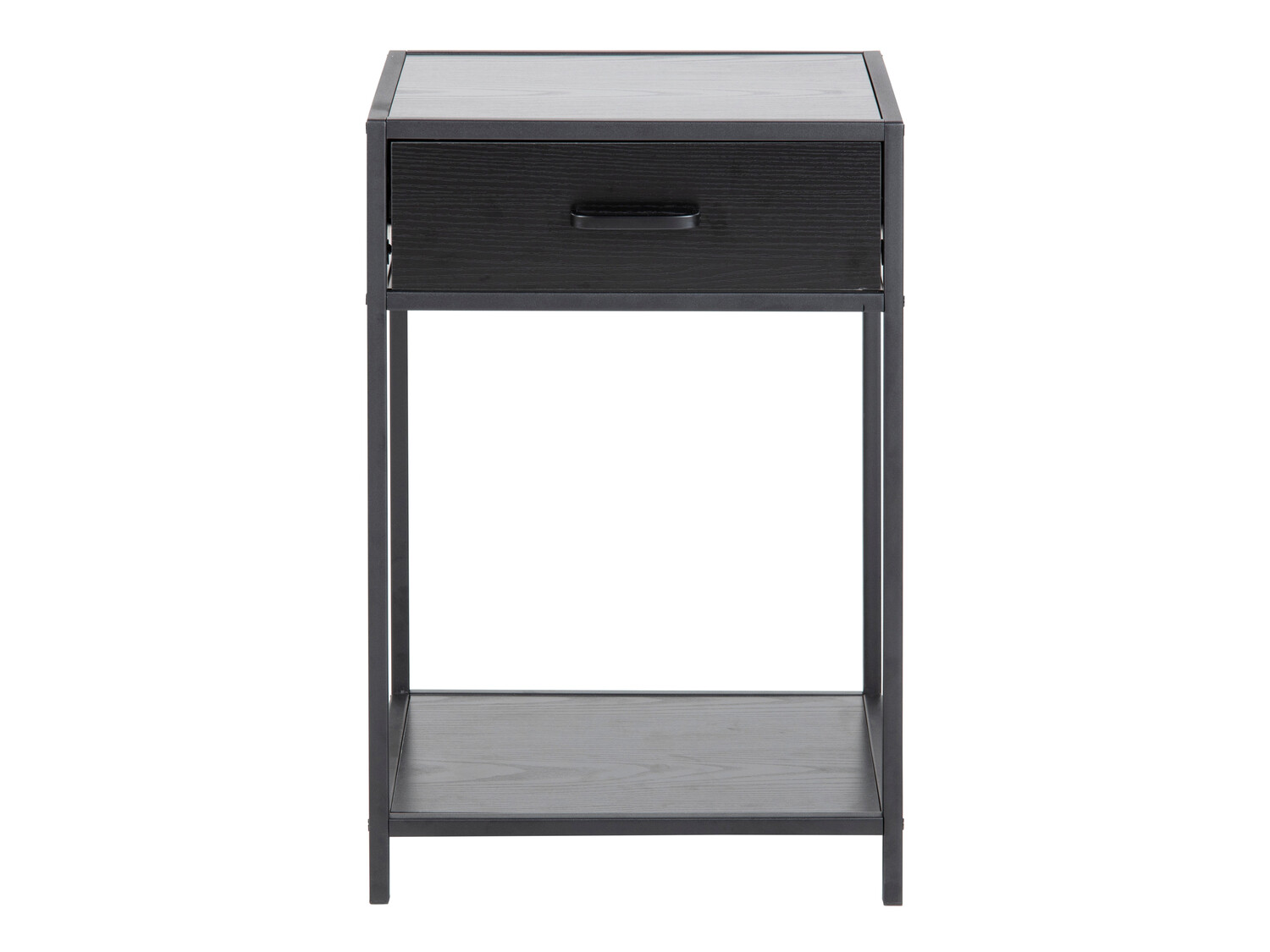 Bedside table Norsica Sevferi 128 (Black ash + Black)