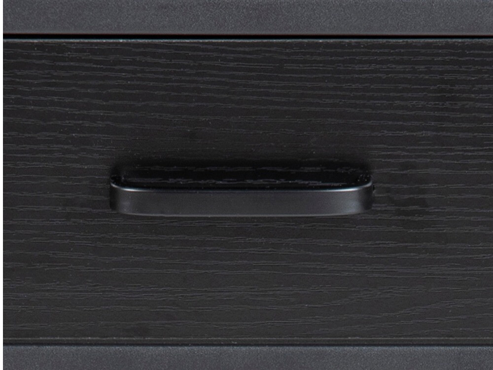 Bedside table Norsica Sevferi 128 (Black ash + Black)