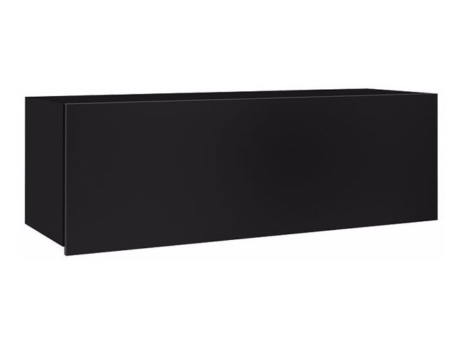 Wall cabinet Tivdalu 101 (Black + Glossy black)