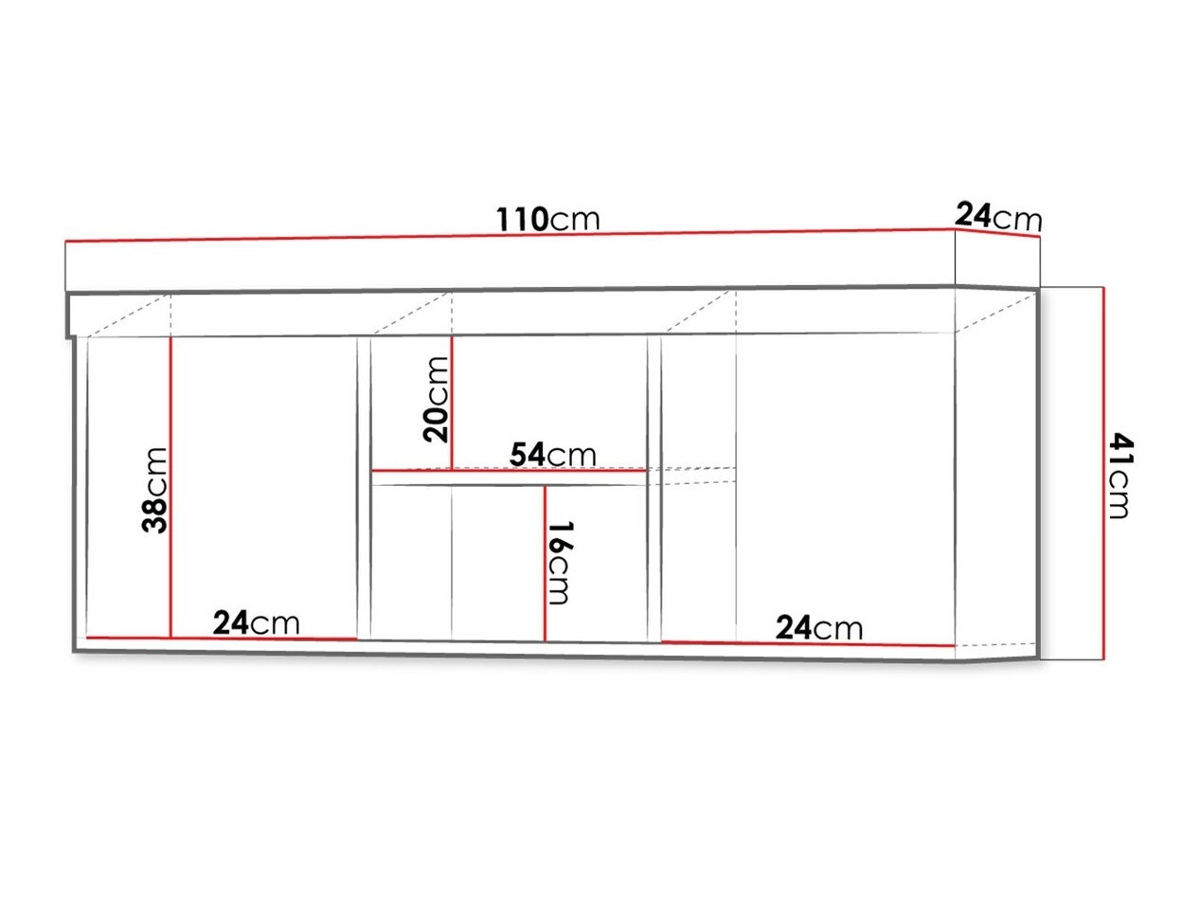 Wall shelf Cormiru 104 (San Marino oak)