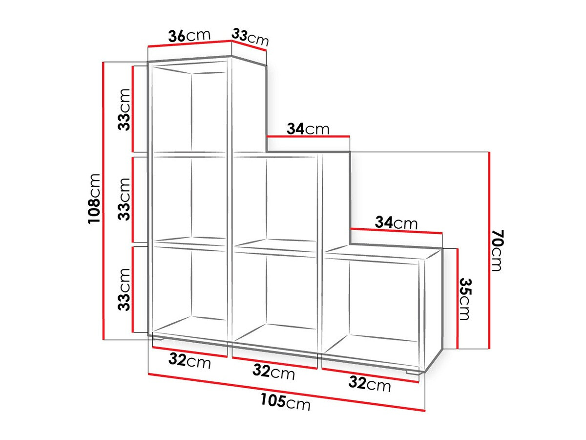 Bookcase Sarasota 110 (Sonoma oak)