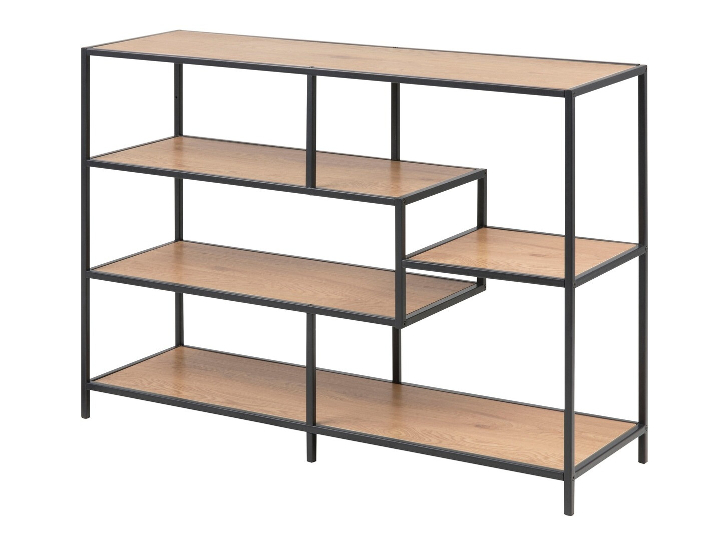 Bookcase Norsica Sevferi 102 (Wild oak + Black)