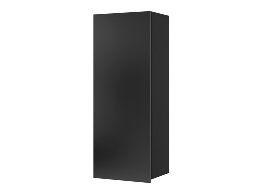 Wall cabinet Tivdalu 126 (Black + Glossy black)