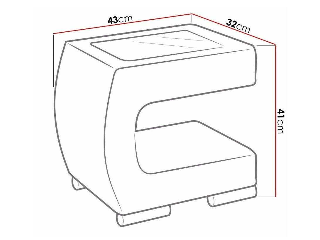 Bedside table Mensa (Soft 011)