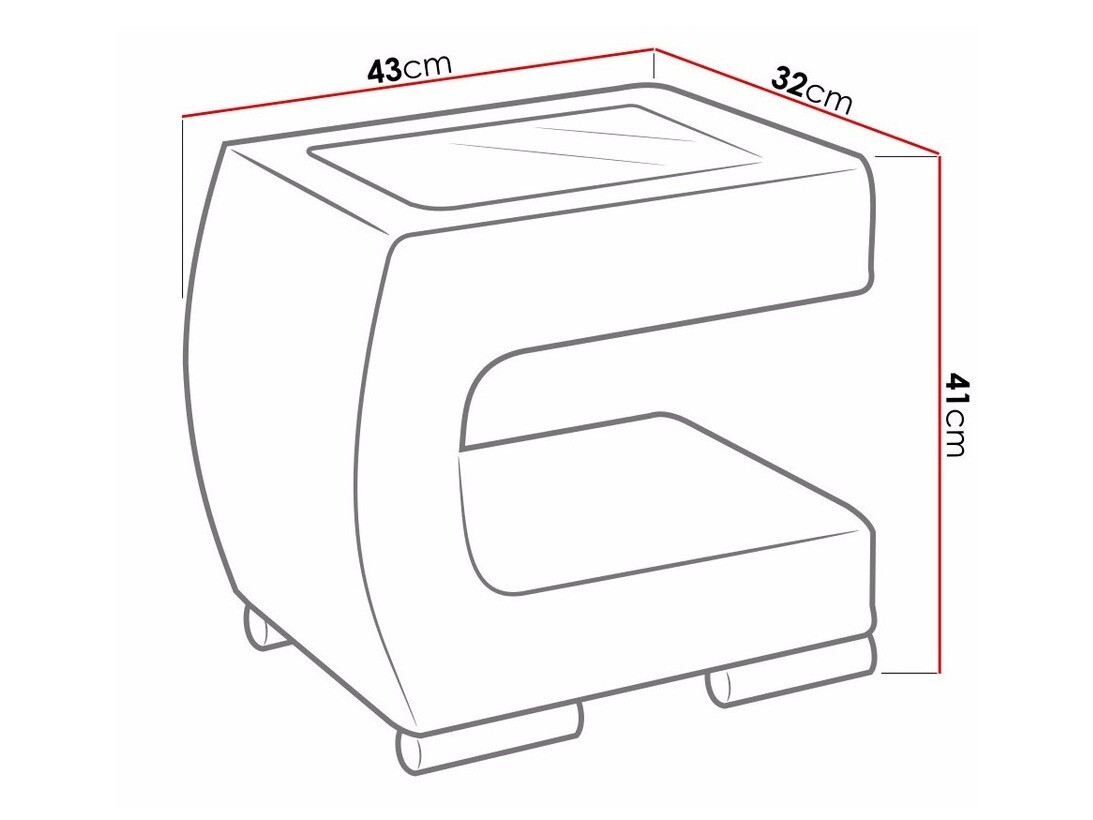 Bedside table Mensa (Soft 017)
