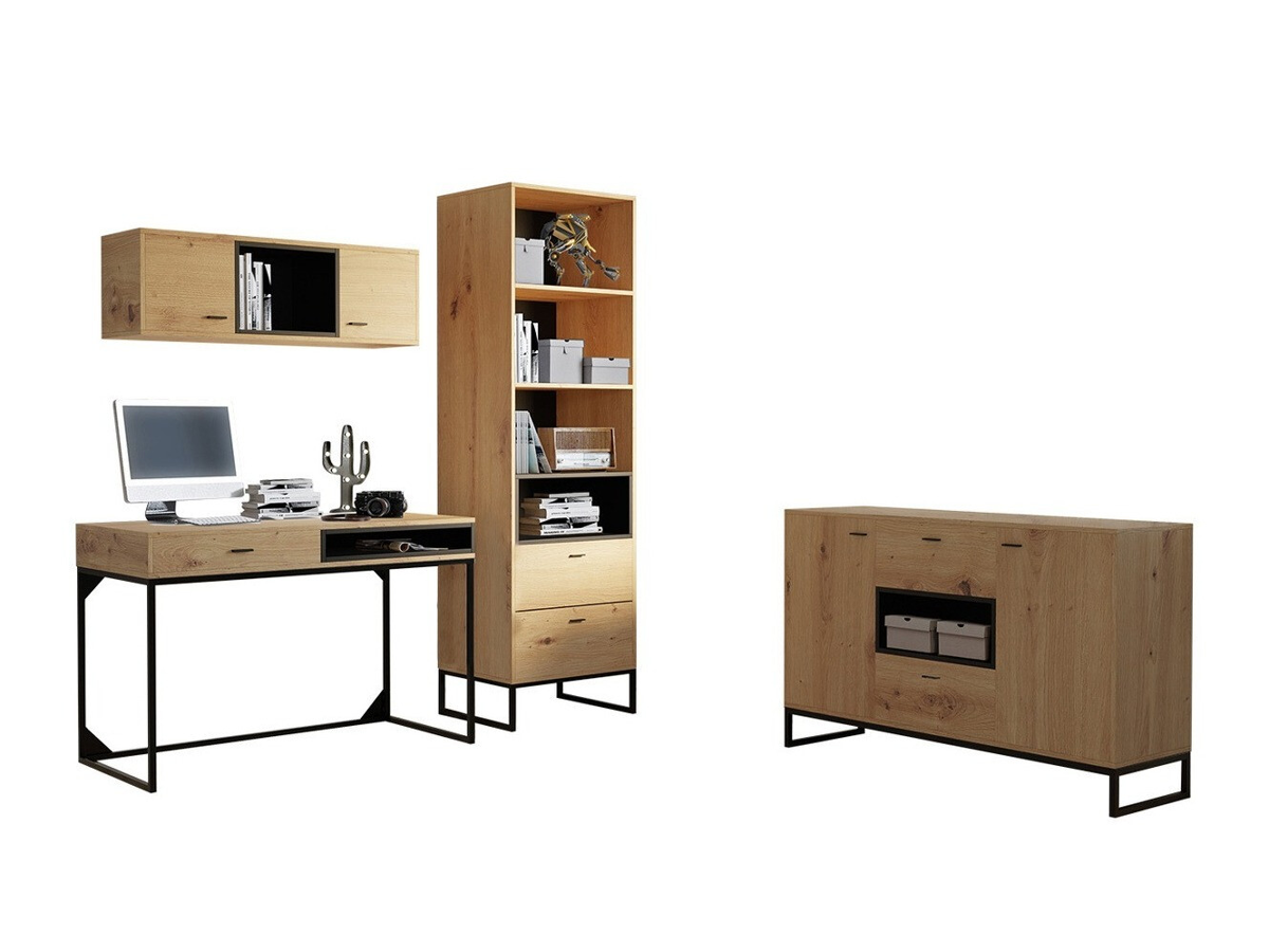 Home office set Baltesi 116 (Artisan oak + Black)