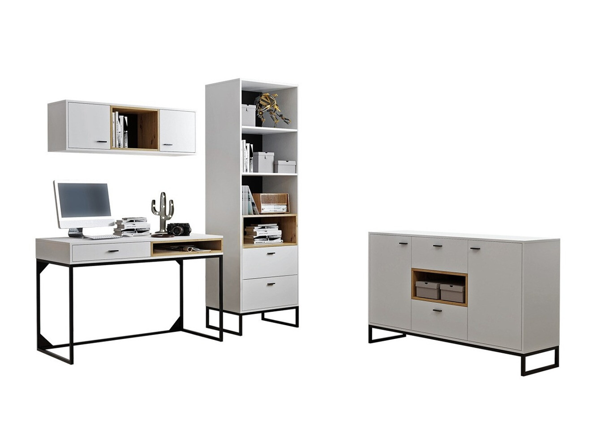 Home office set Baltesi 116 (White + Artisan oak)