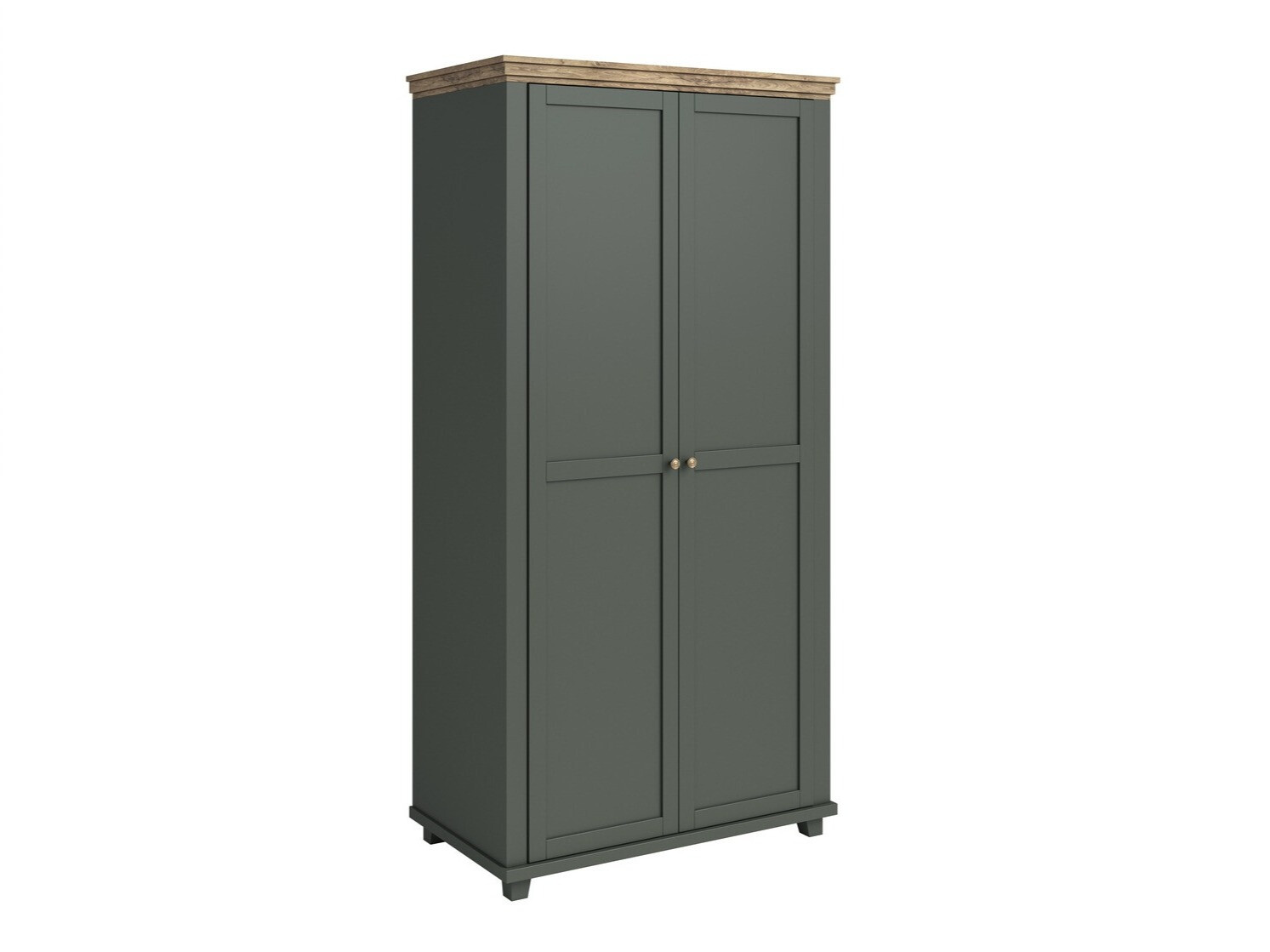 Wardrobe Tolnue 125 (Dark green + Lefkas oak)