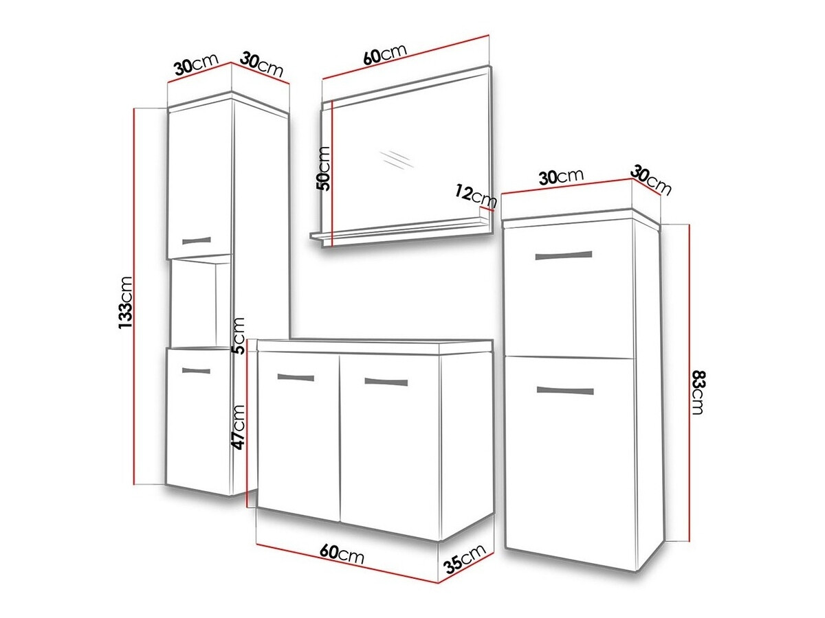 Bathroom set Sarasota 108 (Wotan Oak)