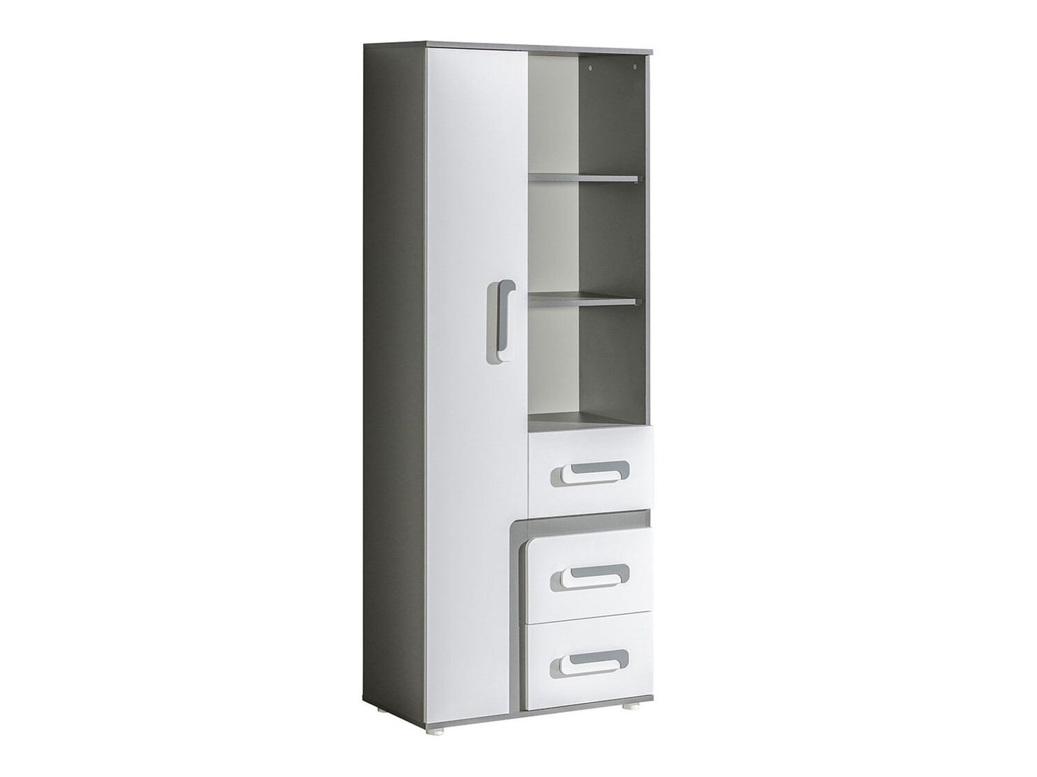 Bookcase Aviseve 105 (Anthracite + White)
