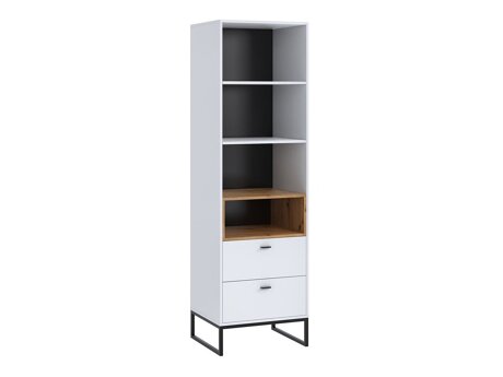 Bookcase Baltesi 105 (White + Artisan oak)