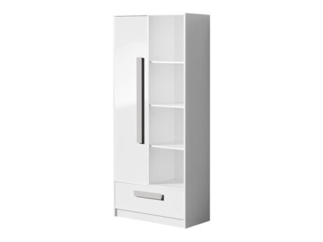 Bookcase Merevari 104 (White + Glossy white + Grey)