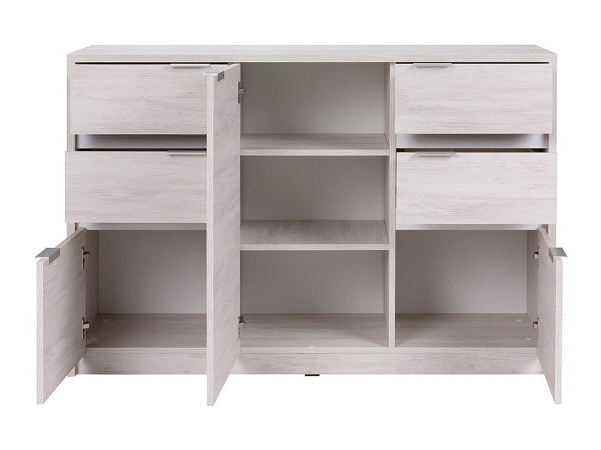 Home office set Fivelbo 116 (Monastery oak + Glossy black)
