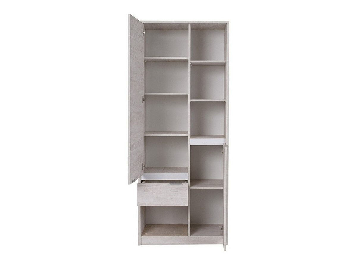 Home office set Fivelbo 116 (Monastery oak + Glossy black)