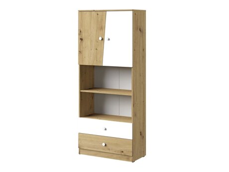 Bookcase Almira 103 (Artisan oak + White)