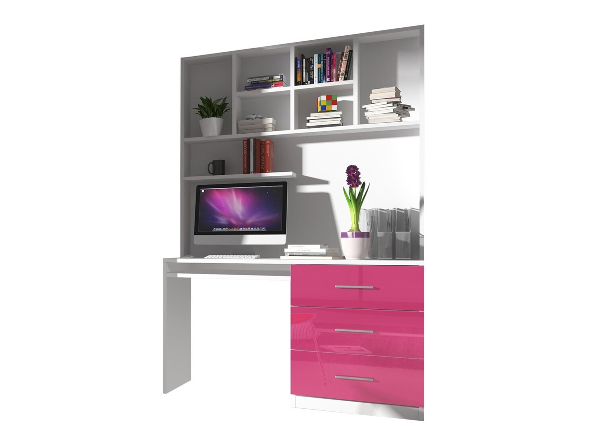 Children's room set Salmere 110 (Glossy white + Glossy pink)