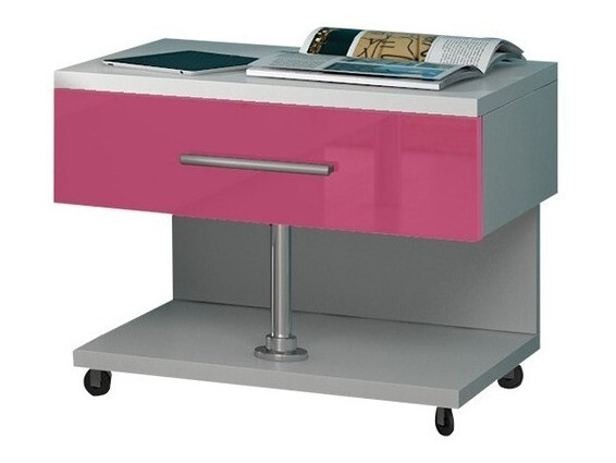 Children's room set Salmere 110 (Glossy white + Glossy pink)