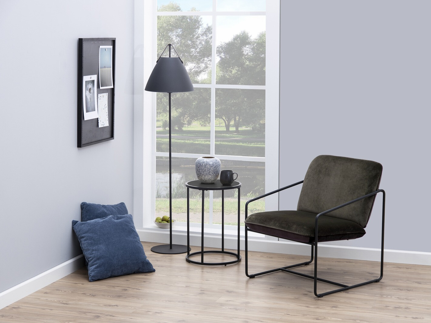 Side table Norsica Sevferi 118 (Black ash + Black)