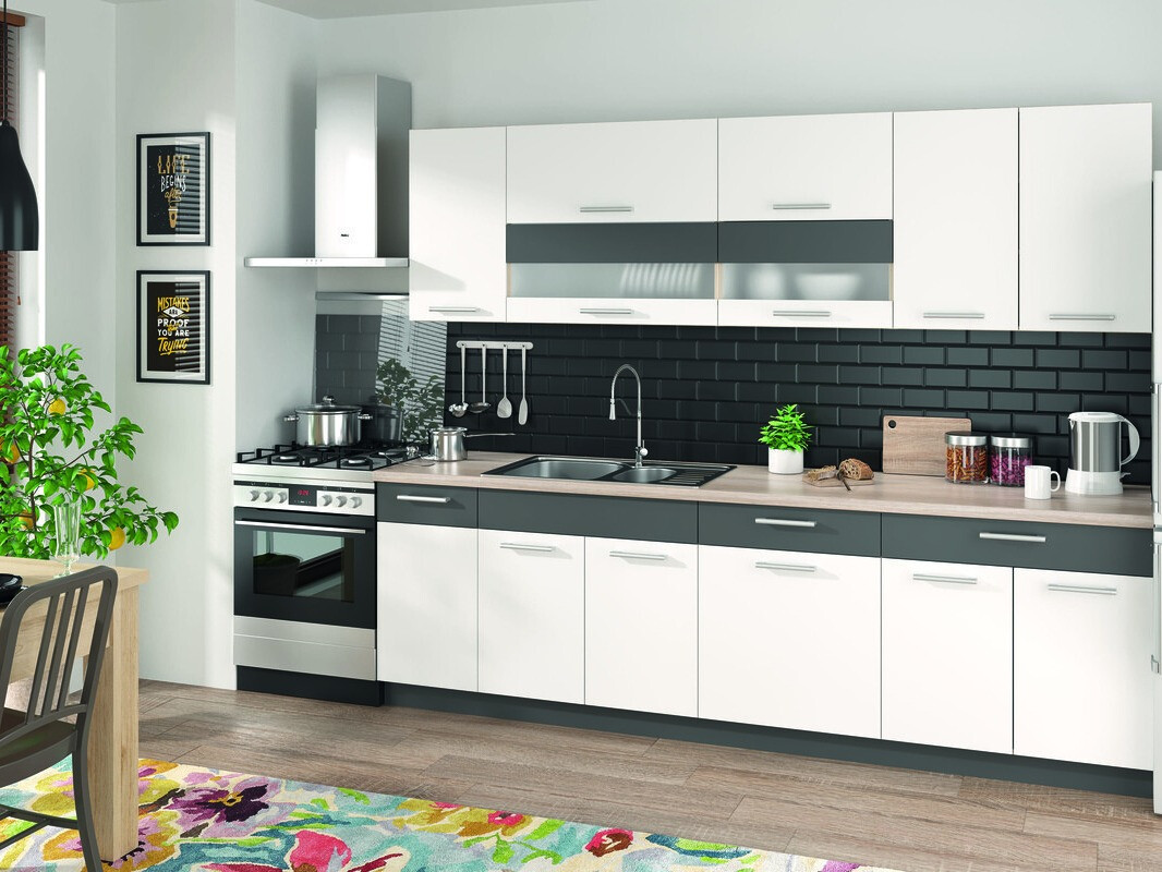 Modular cabinet with doors Mode White 119