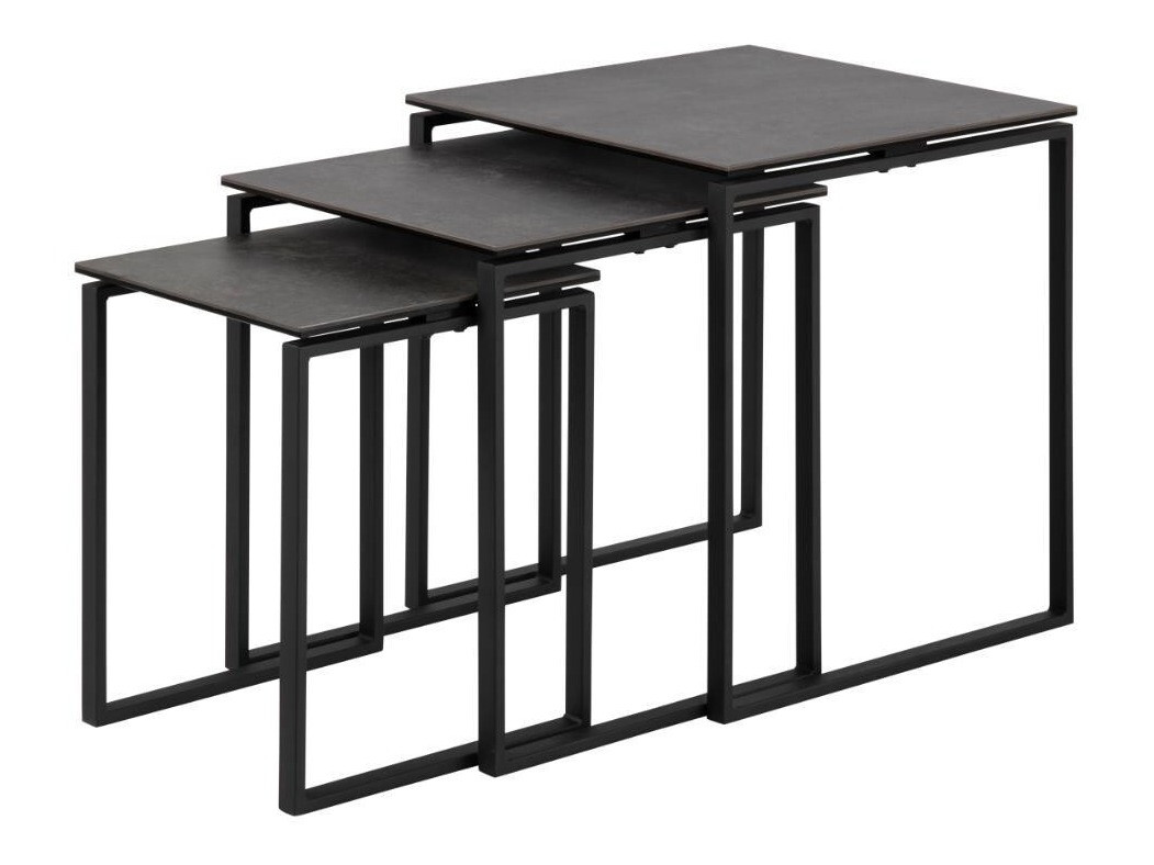 Nest of side tables Norsica 406 (Black)