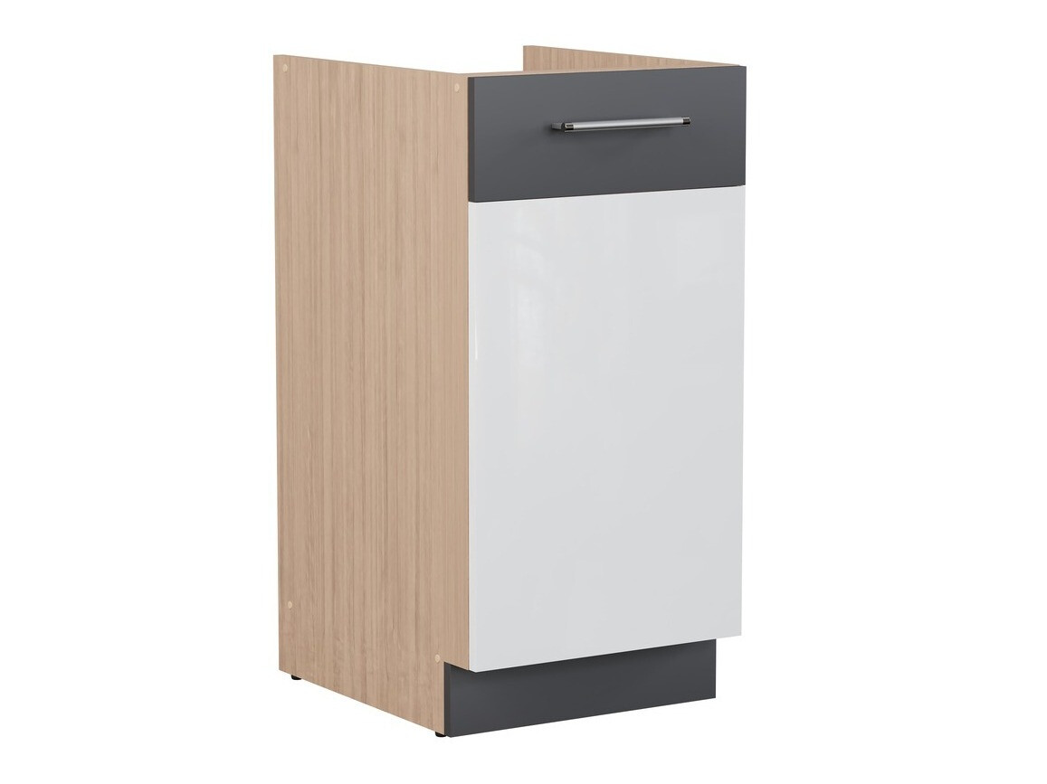 Modular cabinet with doors Mode White 123